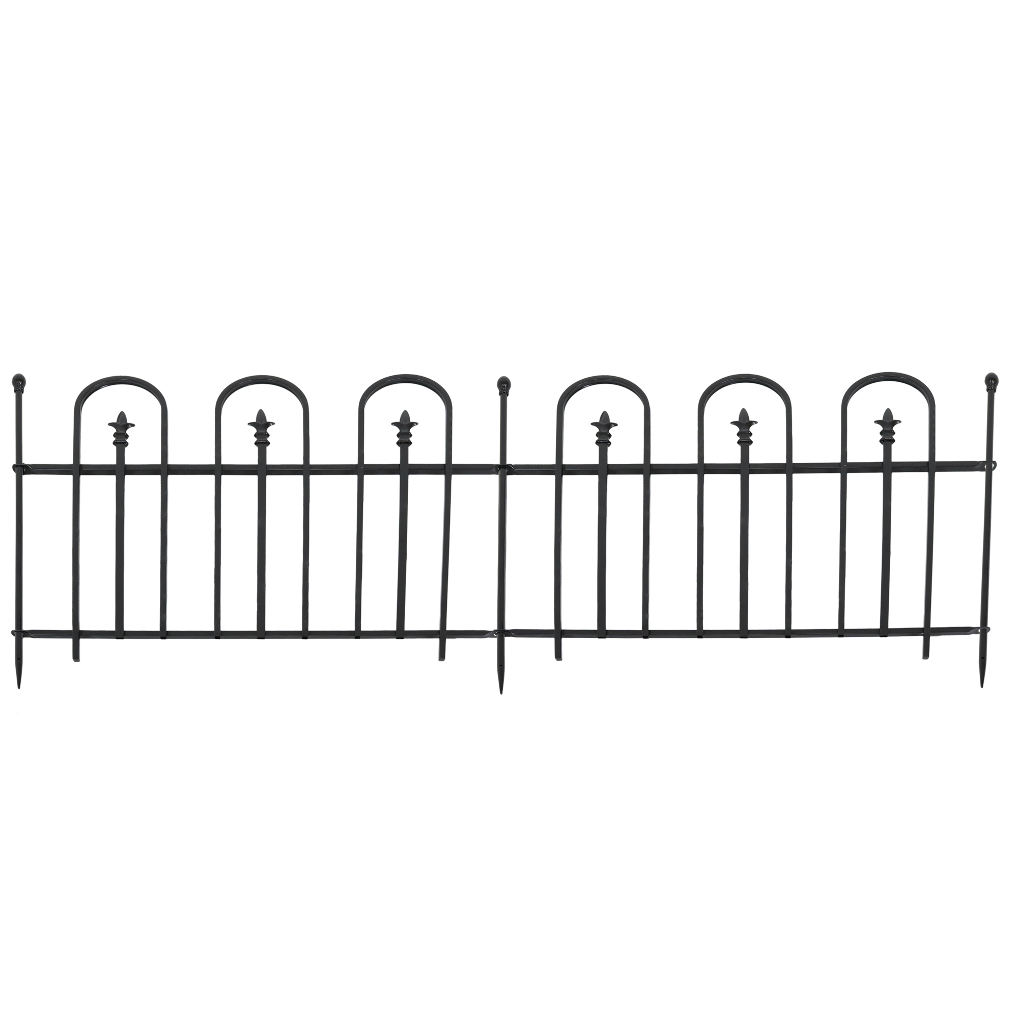 Sunnydaze Decor, Decorative Border Fence with Posts - 2PK, Model# HBM-659